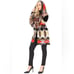 VERTIGO PARIS Boho Hoodie Sweater Eyelash Cozy Aztec Black Orange Sz L NWT 268