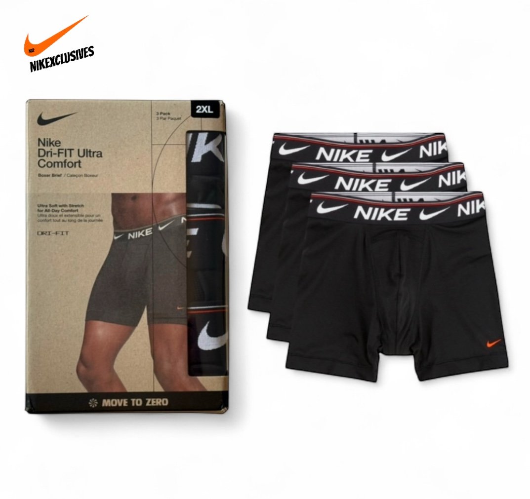 Nike Dri-FIT Ultra Comfort Men's Boxer Briefs 
3-Pack size XXL 2XL