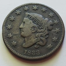 1833 Coronet Head Cent