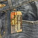 Trui Studios Levi’s Distressed Stitched Peace Sign Boho Jeans Size 26 New! Rare!