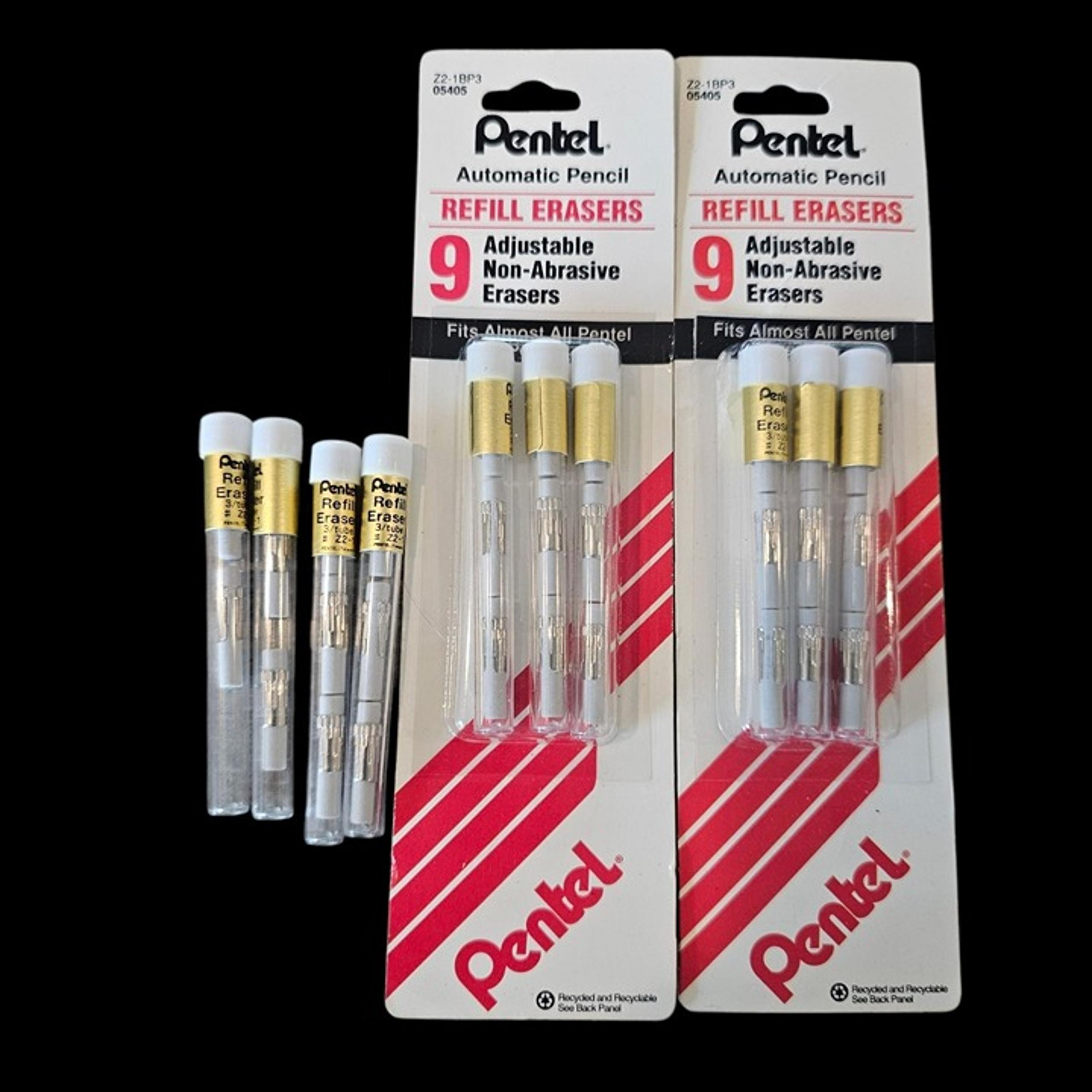 PENTEL AUTOMATIC PENCIL REFILL ERASERS | PACKAGE OF 19 Z2-1PB3 | VTG 90s