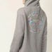 PINK Large Victoria Secret Gray With Tie Dye Rainbow Pullover Hoodie Sweatshirt