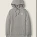 PINK Large Victoria Secret Gray With Tie Dye Rainbow Pullover Hoodie Sweatshirt