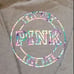 PINK Large Victoria Secret Gray With Tie Dye Rainbow Pullover Hoodie Sweatshirt
