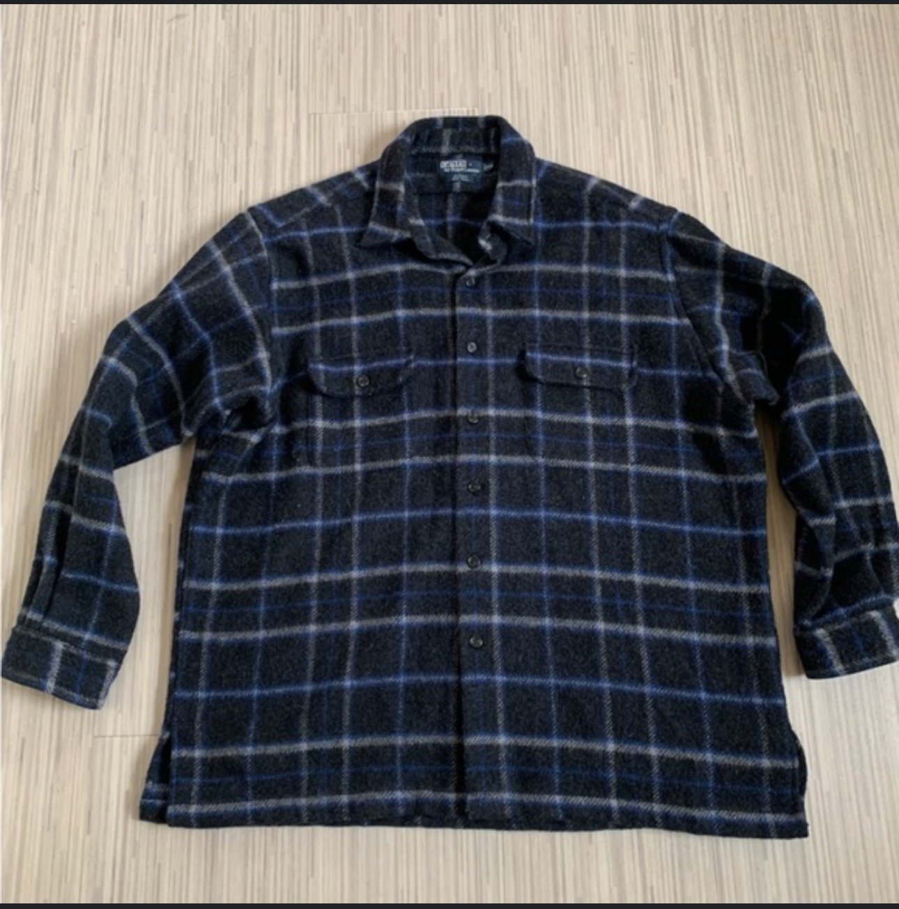 Vintage Polo Ralph Lauren Plaid Wool Rupert Button Up Top