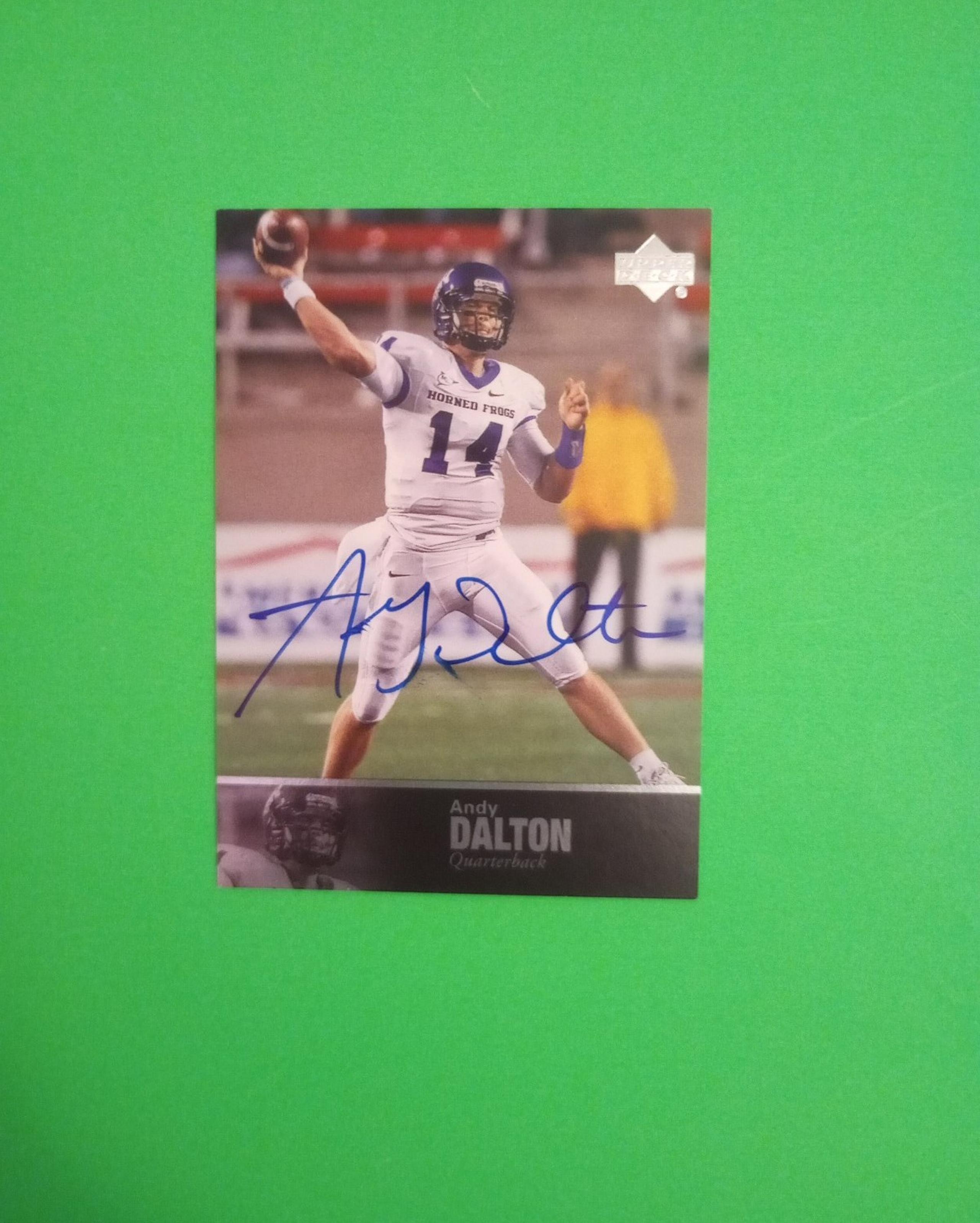 AUTO RC ANDY DALTON ROOKIE AUTOGRAPH UD LEGENDS 2011 TCU BENGALS BEARS SAINTS !