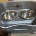 Feeder Deluxe Mess-Proof Elevated Food & Water Bowls for Small Dogs, Gunmetal