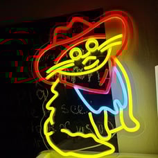 Red Cowboy Hat Cat LED Neon Signs for Wall Decor, Cat Neon Light up Signs USB