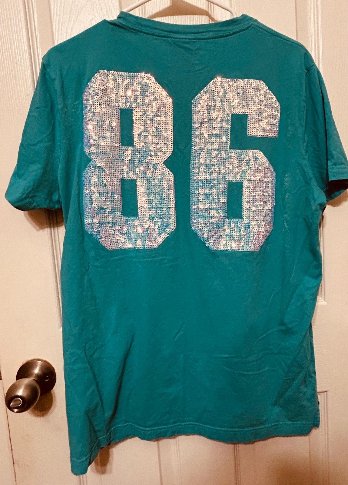 Vs Pink Aqua bling 86 Campus Shirt