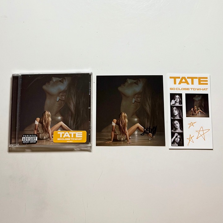 **SIGNED BUNDLE!** Tate McRae: So Close To What: CD w/ Signed Postcard + Sticker