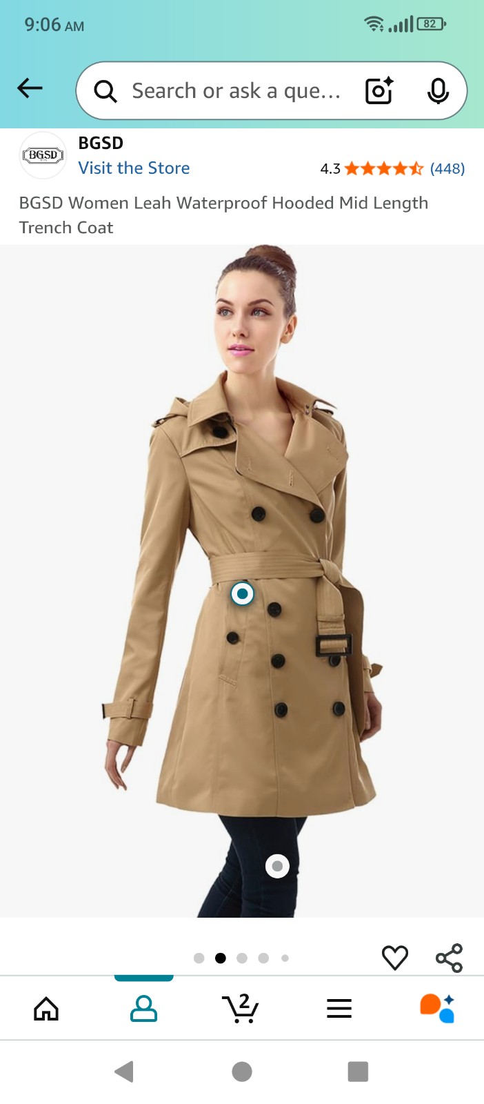 NWT BGSD Waterproof Trench Coat L
