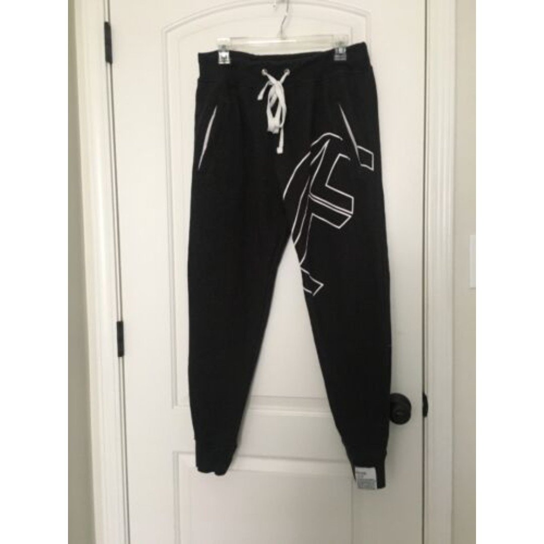 EQUALNOX Clothing Co Men's Jogger Pants Sweatpants Size Large Black White