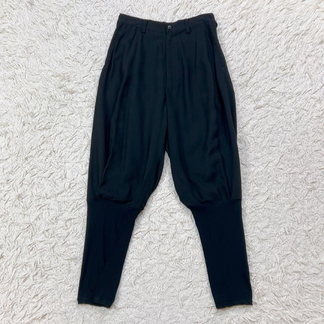 【Excellent Condition】Yohji Yamamoto Drape Jogger Pants Size 1 (S Equivalent) Black