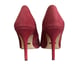 Badgley Mischka Suede Pumps Pointed Toe Stiletto Heels Burgundy Size 10