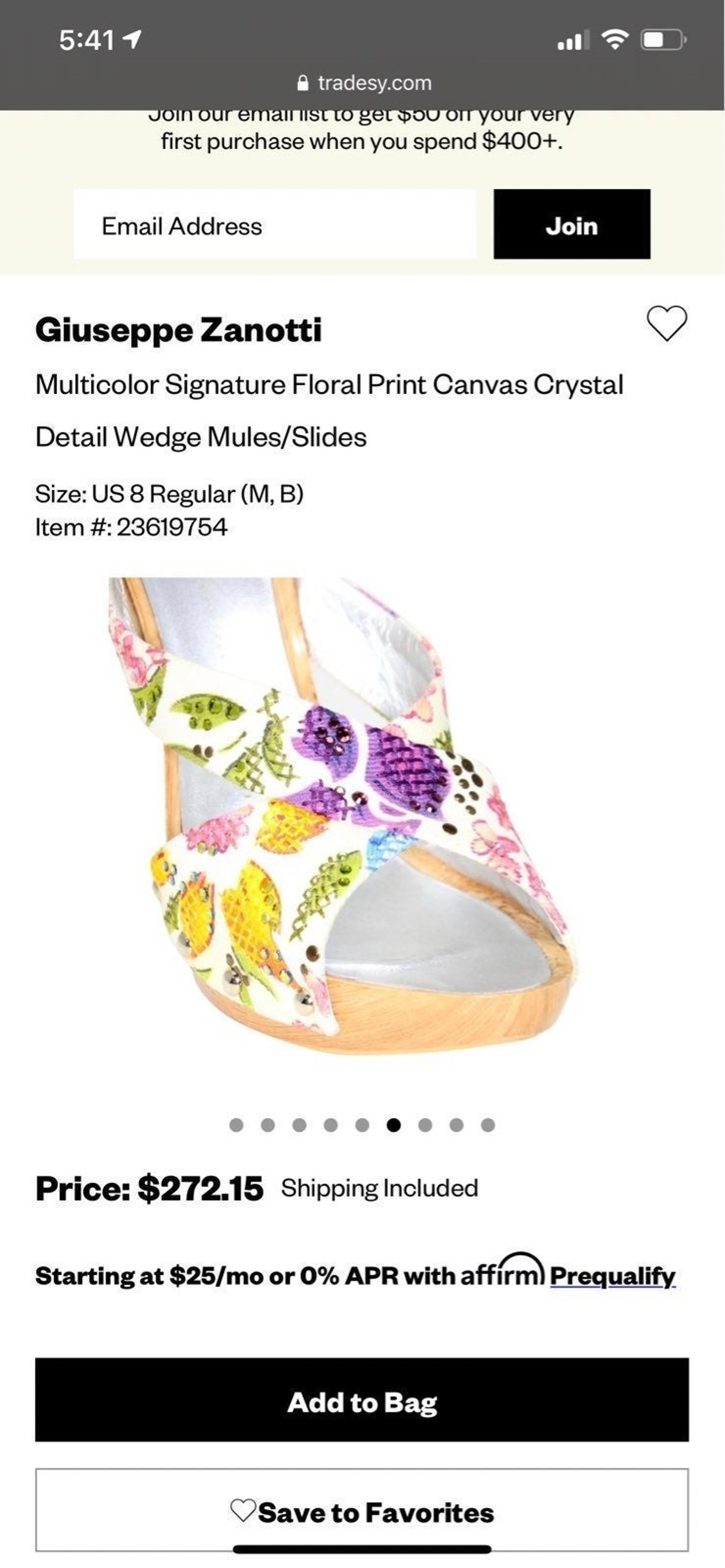 Authentic Guiseppe Zanotti wegde/Mules