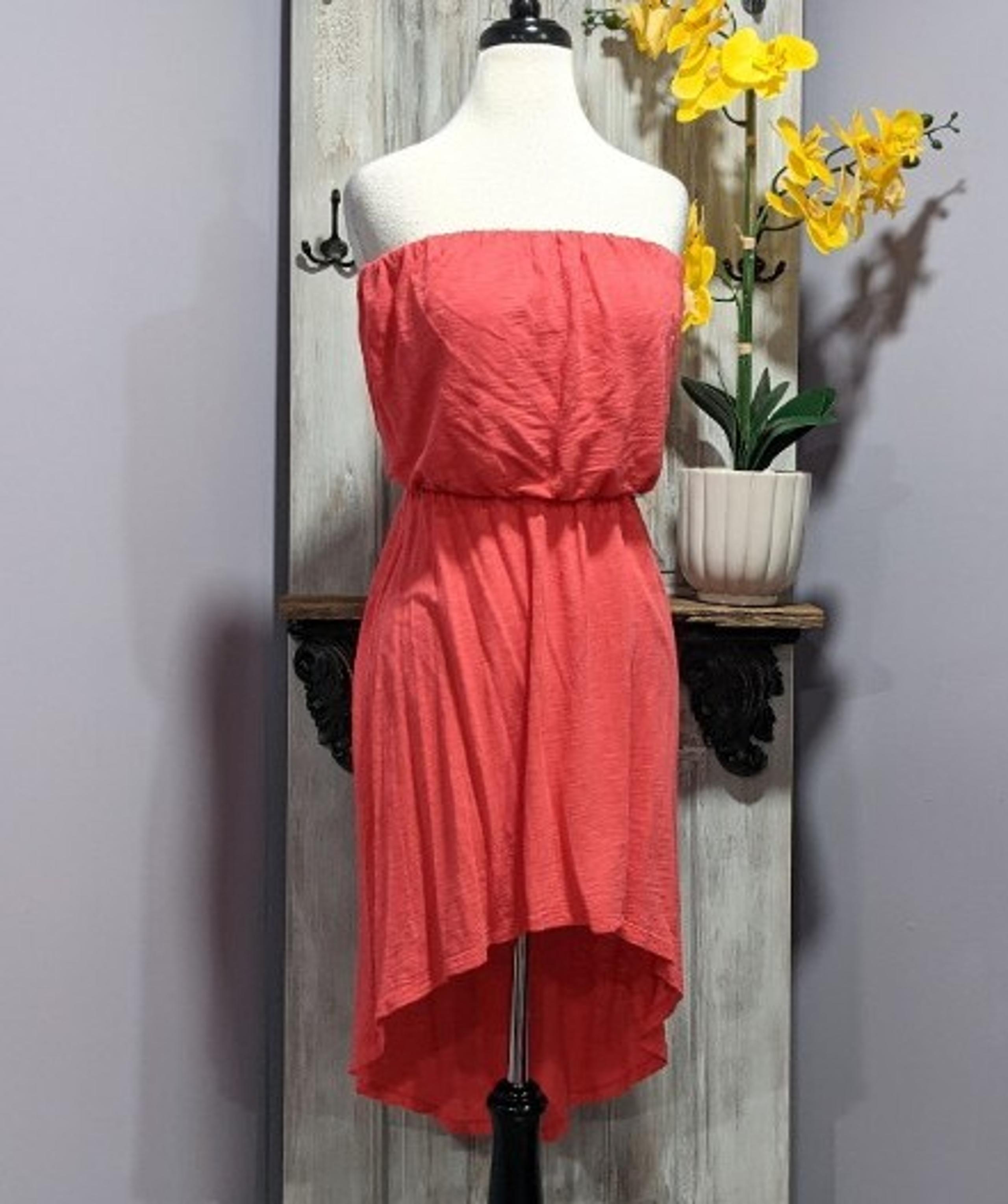 Express strapless high-low dress