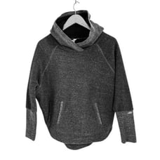 ALO Teddy Sweatshirt Hoodie Gray Oversized Pullover Size XSmall