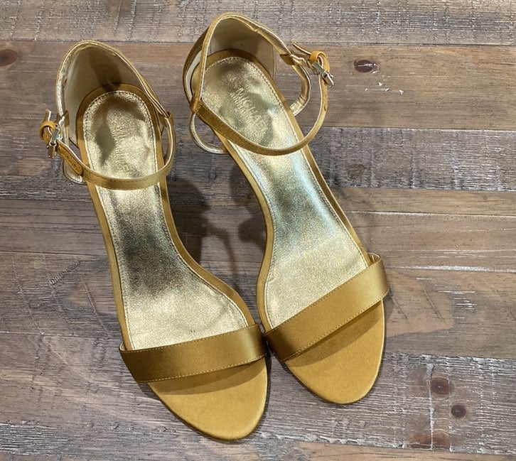 MICHAEL Michael Kors Gold Ankle Strap Heels