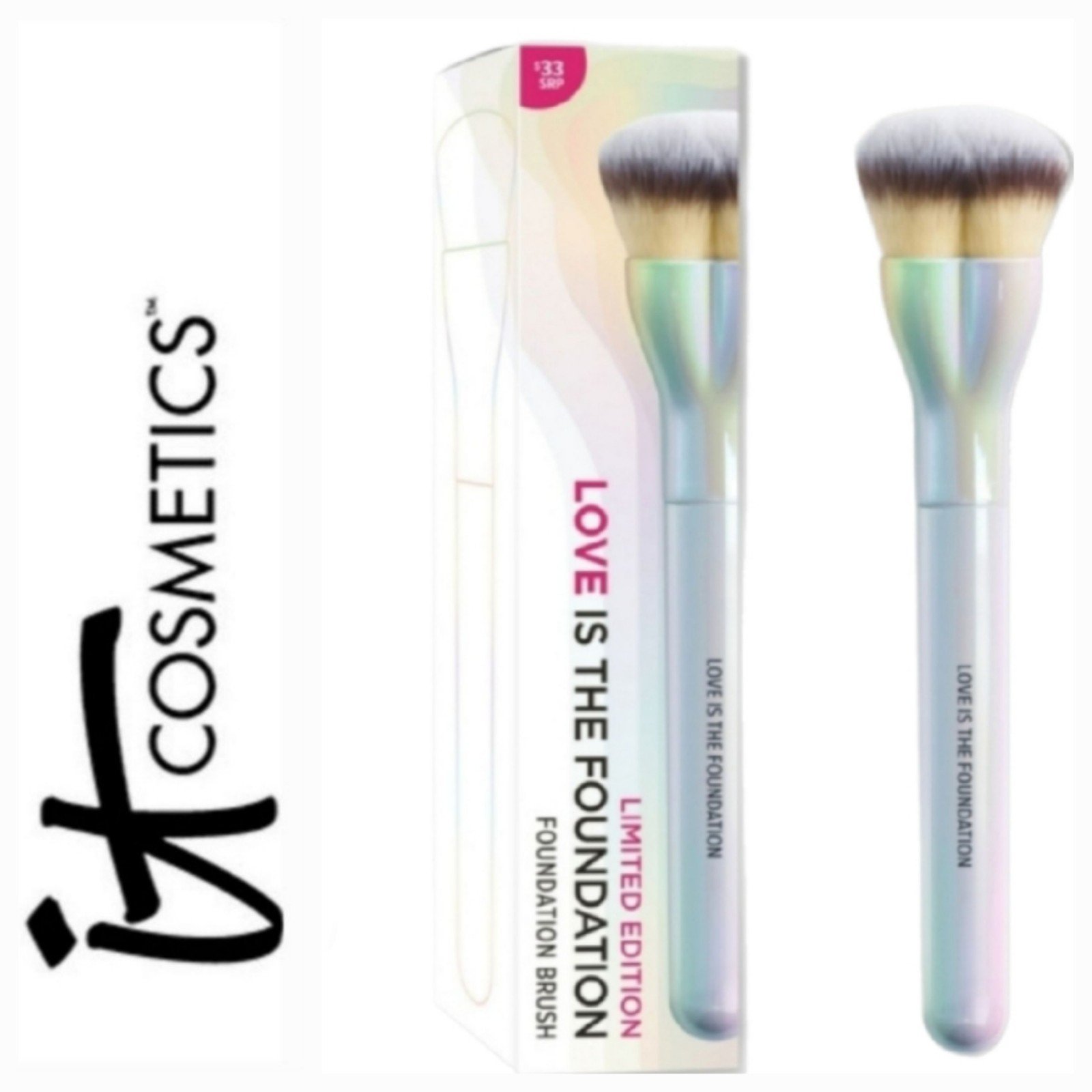 IT Cosmetics Brushes for Ulta L.E. 2022 Holographic Love is the Foundation