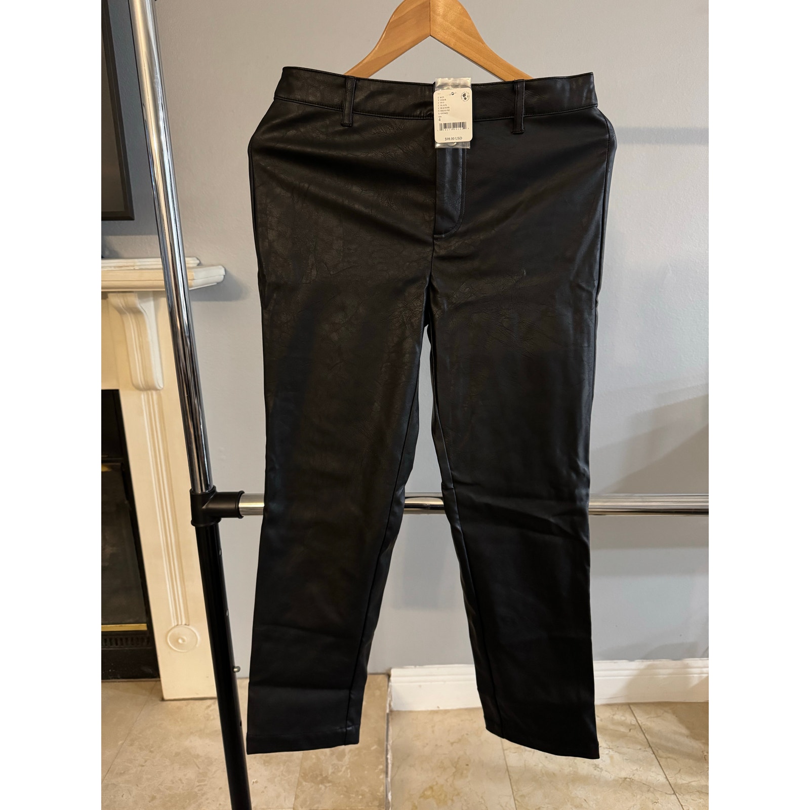We the free faux leather matte pants size 4
