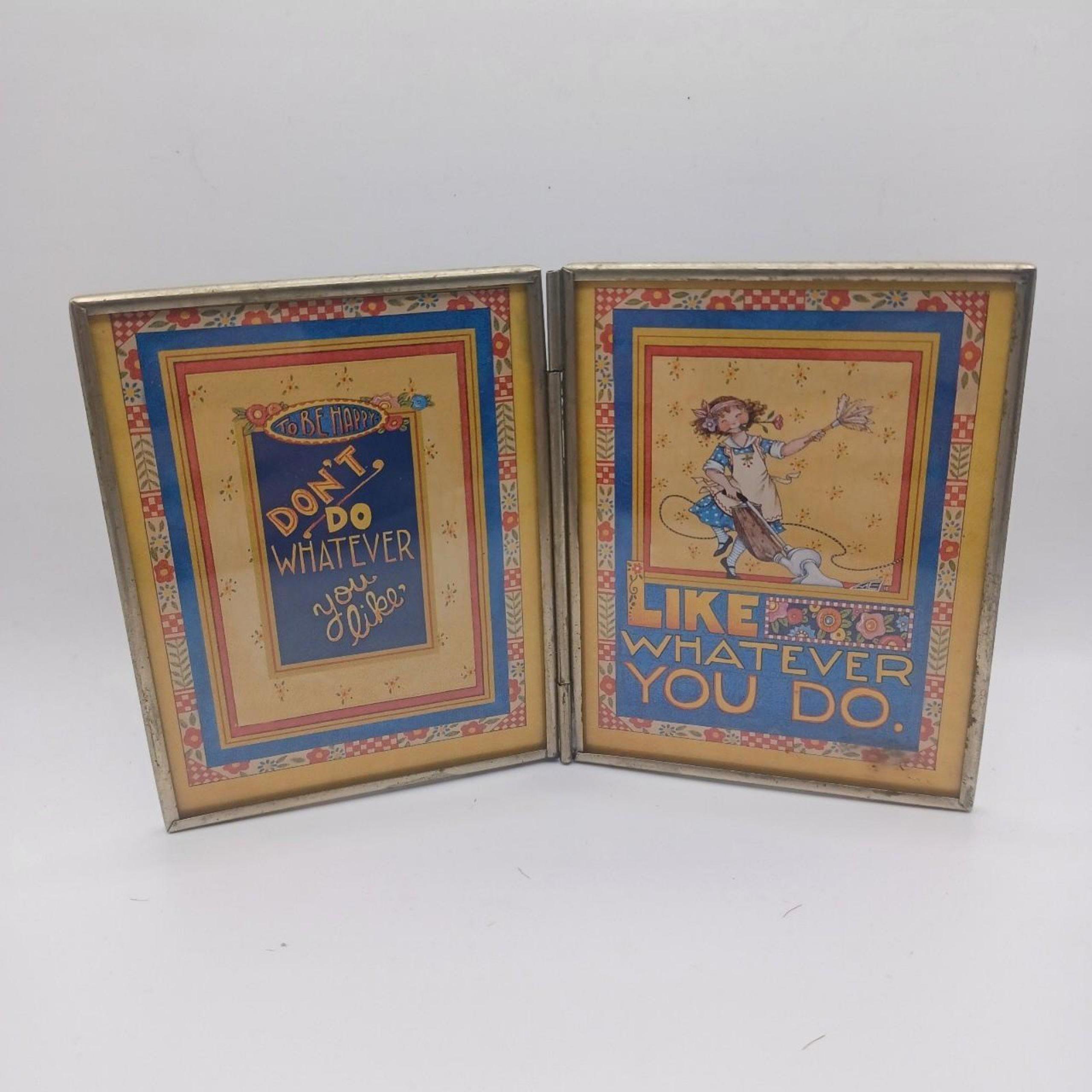 VINTAGE " Like Whatever You Do " Folding Decoration 5.5" x 3.5"