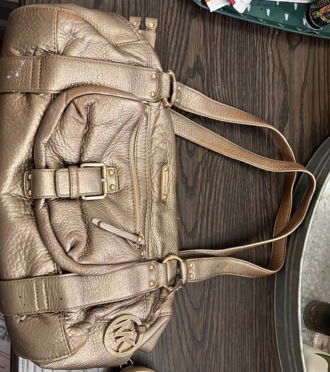 Michael Kors Gold Satchel Purse