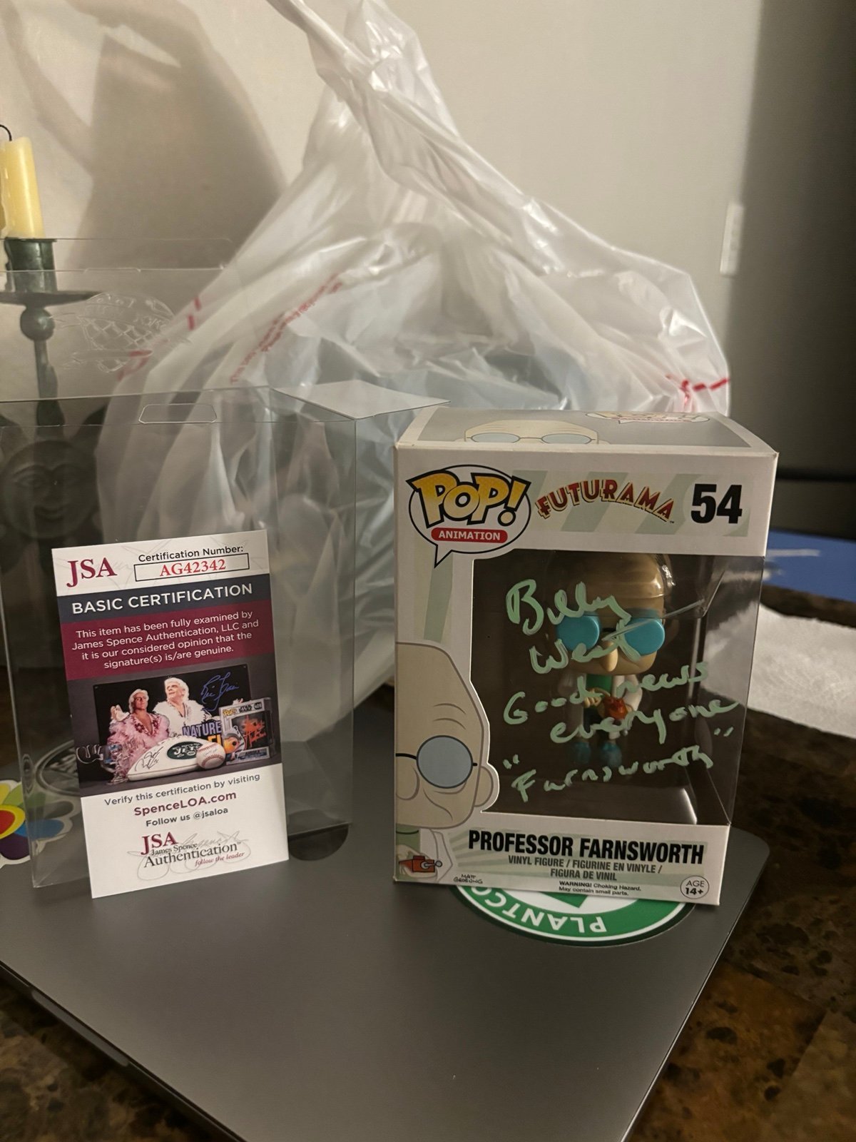 Professor farnsworth signed funko pop
