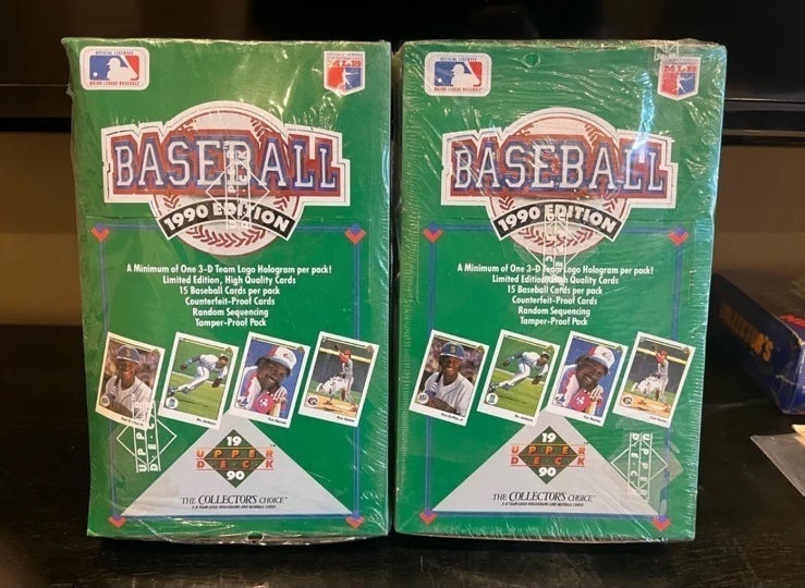 (2) 1990 MLB Upper Deck Baseball Low Series Sealed Wax Boxes - Lot of 2 Boxes