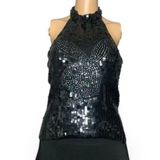 Rare Deadstock Playboy Sequin Halter Top