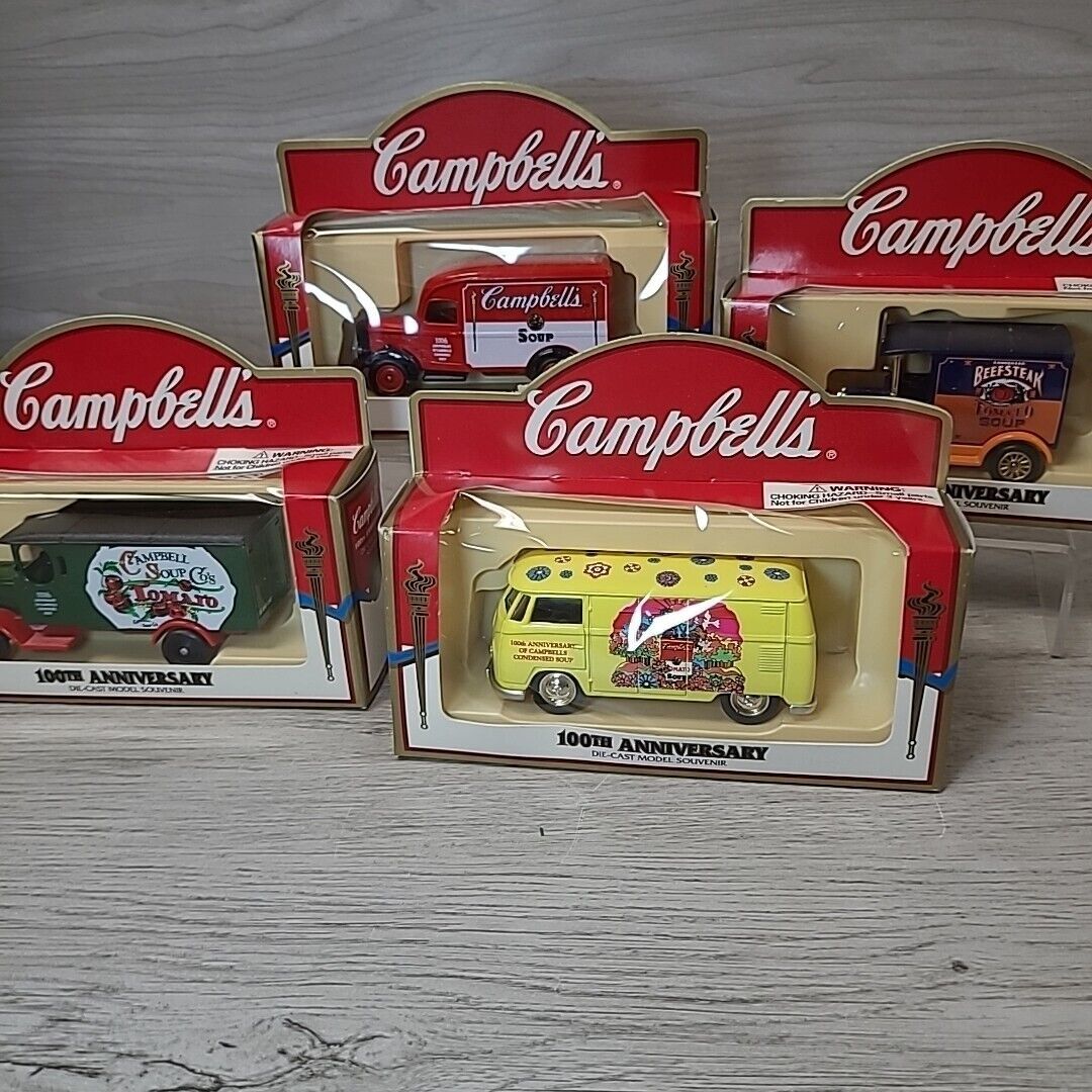 Campbell's 100th Anniversary Die Cast Trucks Set of 4 NEW NIB 1997
