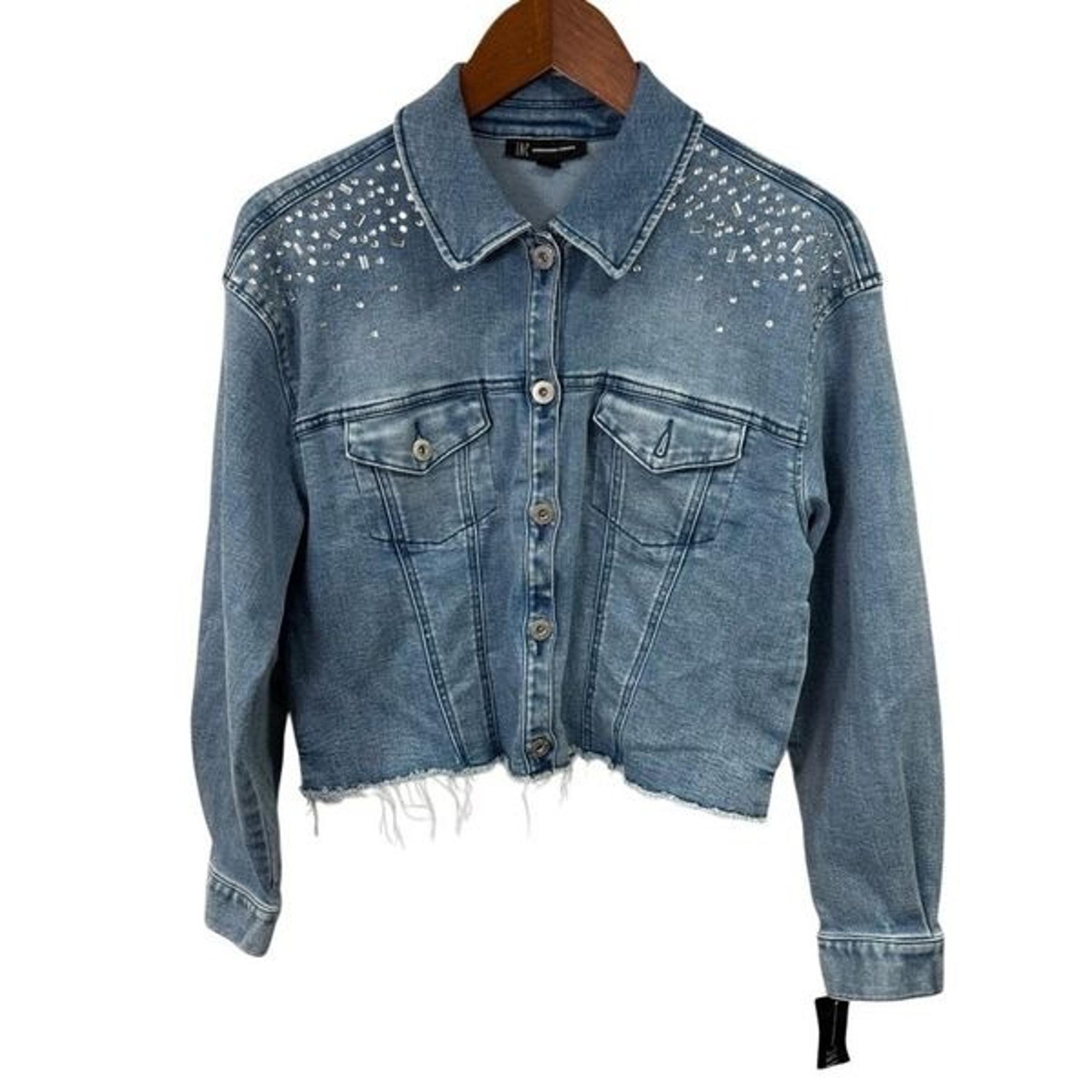 INC International Concepts Women’s Jacket sz M Denim Jean NEW #G373