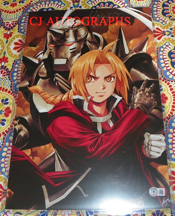 Maxey White Al Fullmetal Alchemist Brotherhood Wizyakuza Signed 11x17 Auto BAS