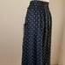 Marlie Long Flare Skirt, Dot Pattern, Linen Blend, Size 9
