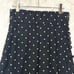 Marlie Long Flare Skirt, Dot Pattern, Linen Blend, Size 9