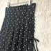 Marlie Long Flare Skirt, Dot Pattern, Linen Blend, Size 9