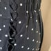 Marlie Long Flare Skirt, Dot Pattern, Linen Blend, Size 9