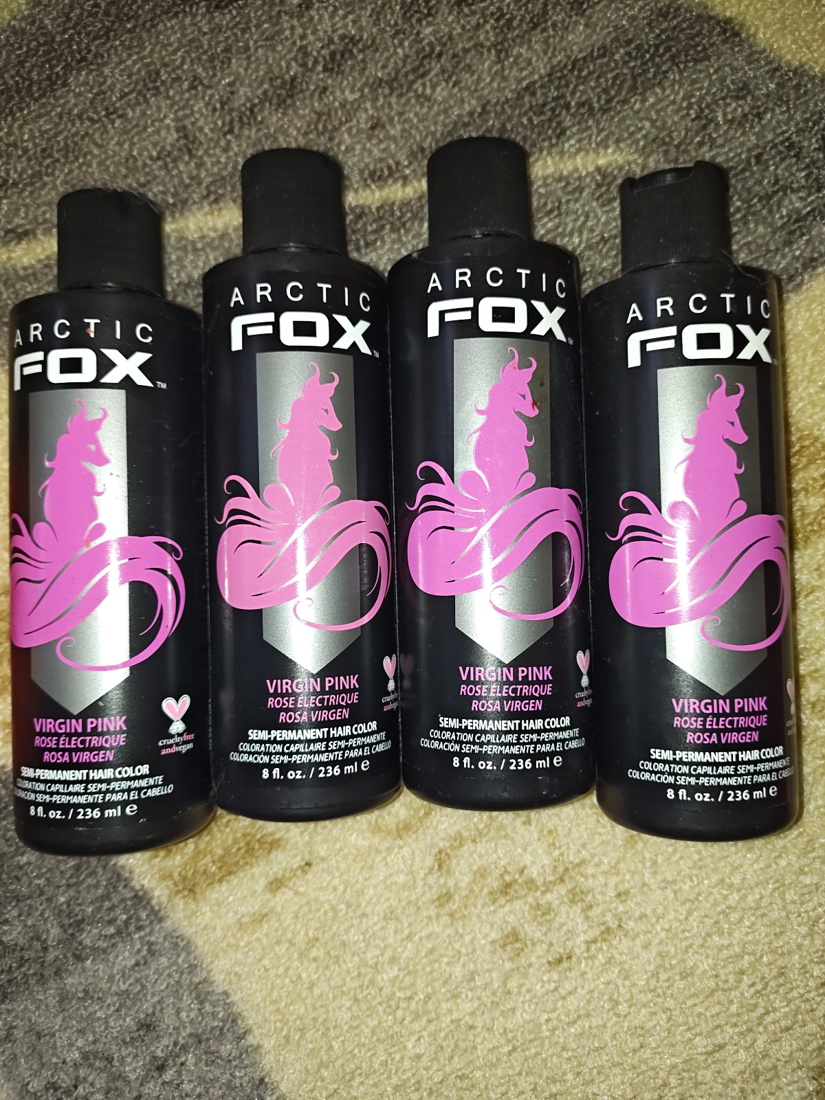 Virgin pink arctic fox hairdye
