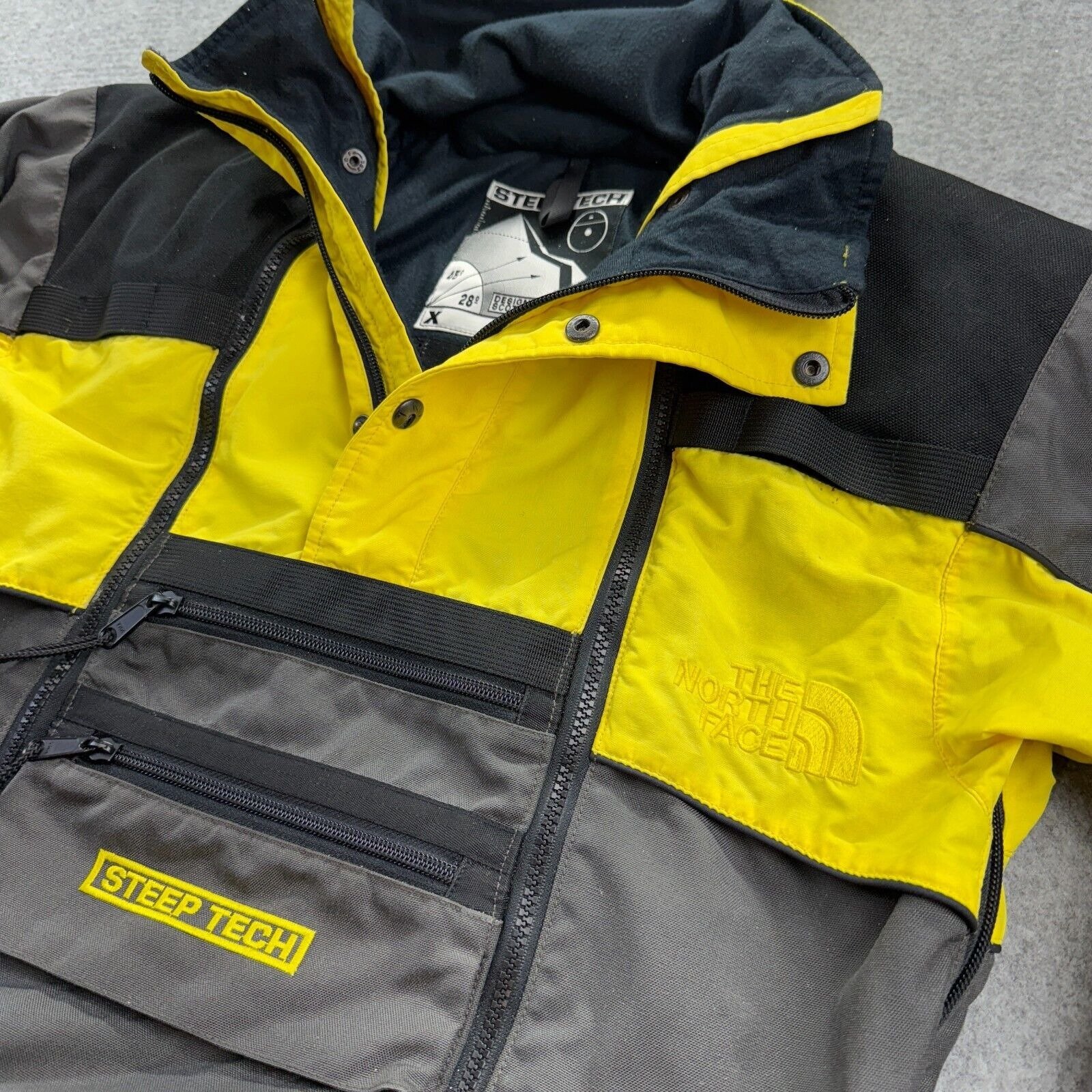 The North Face Steep Tech Jacket M Yellow Black Scot Schmidt Vintage 90s Ultrex