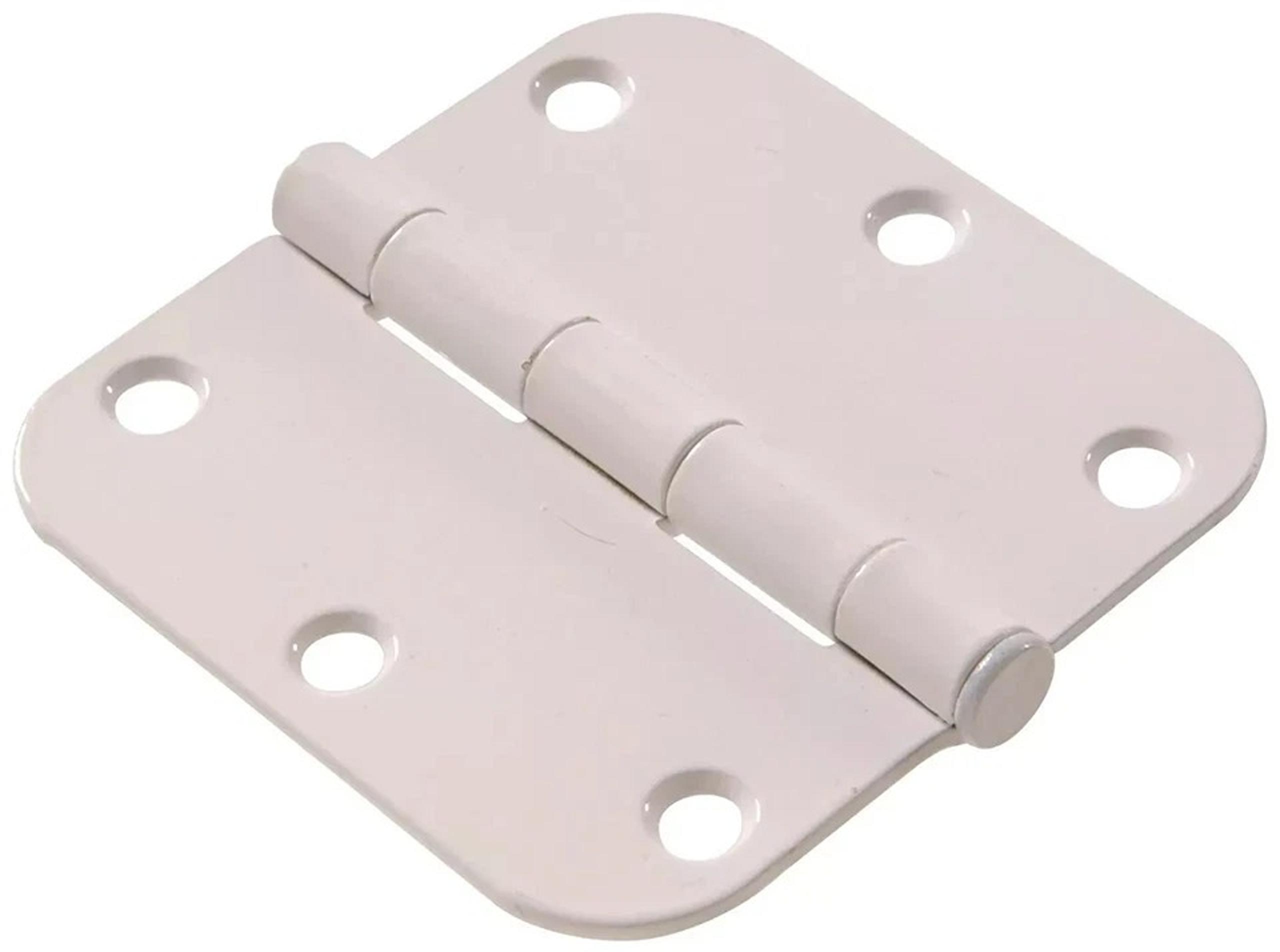 9-Pack Hillman White 3-1/2" Residential Door Hinge 5/8" Round Corner