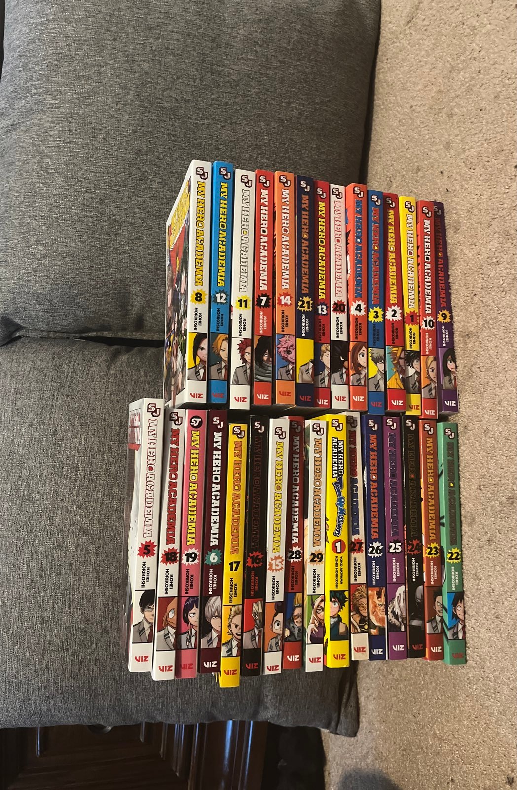 My hero manga set