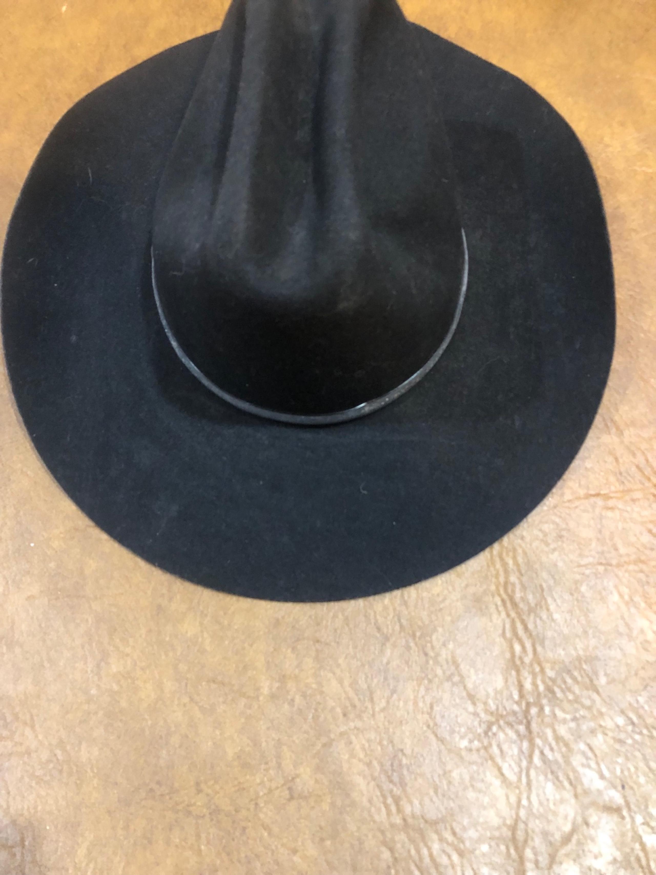 Eddy Bros. Western Cowboy Wool Black  Hat Size 7-1/8  Made In USA
