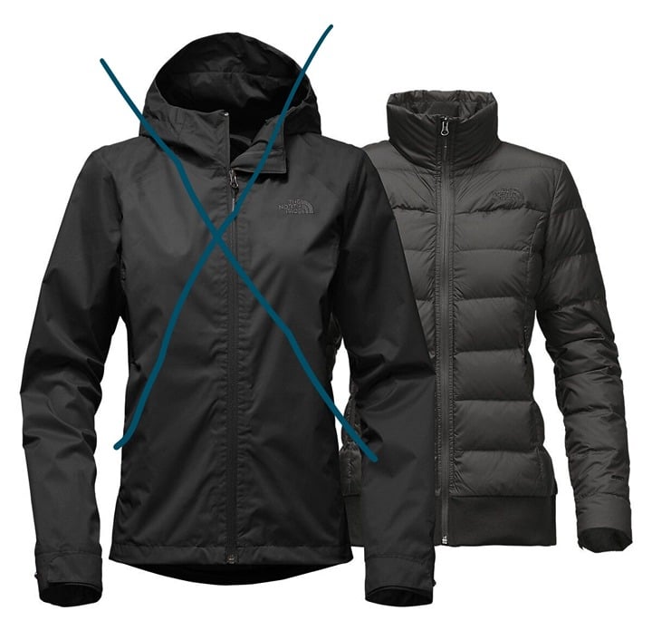 The North Face Womens ALTIER Triclimate Jacket NF0A2VHA Small Black Goose Down