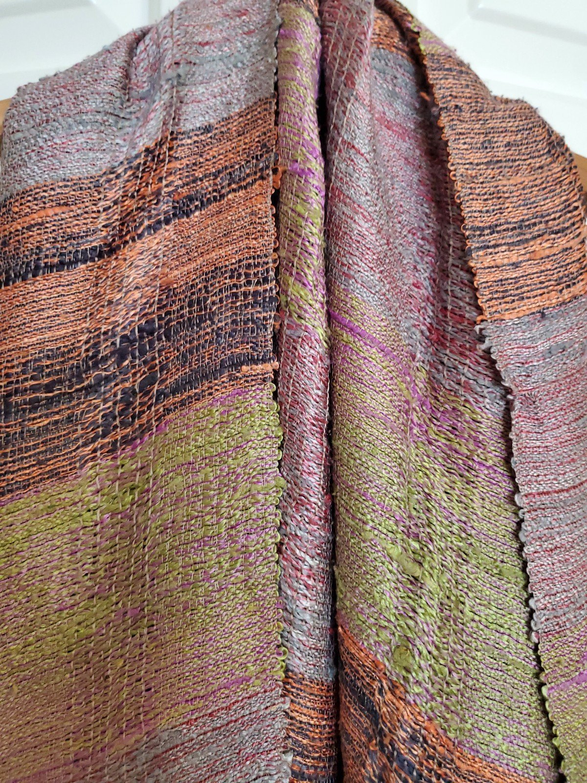 Jim Thompson Multicolor Raw Silk Scarf