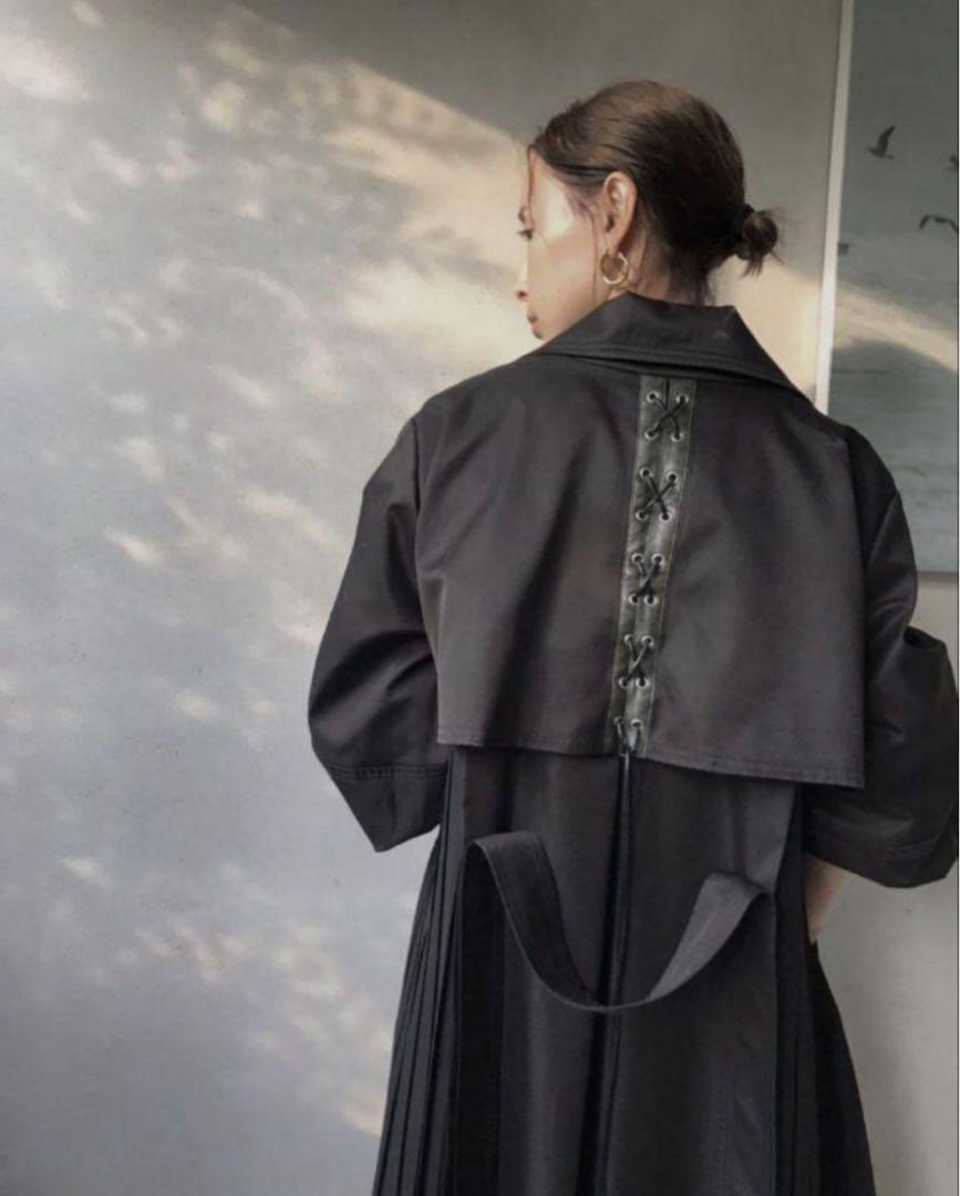 【送料無料ライン/39ショップ】 BALLOON Ameri SLEEVE TRENCH PLEATS ジャケット・アウター