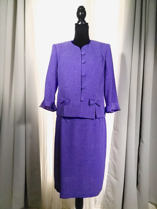 Miss Dorby 2PC. Dress & Jacket Purple Size 10P
