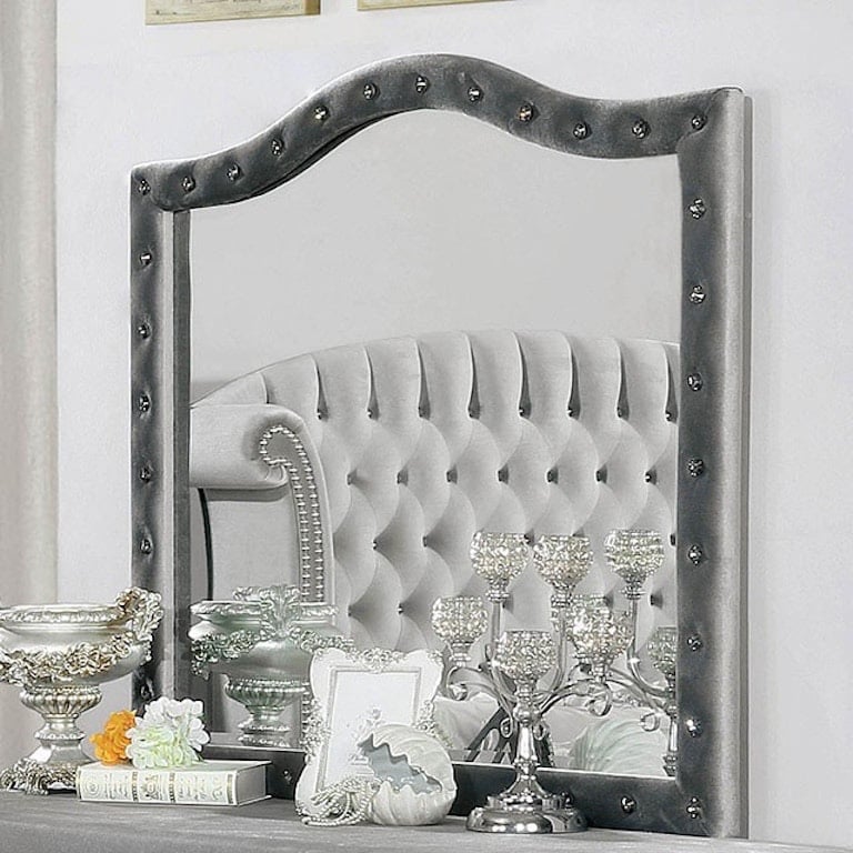 Furniture of America Alzir Bedroom Mirror CM7150M Gray