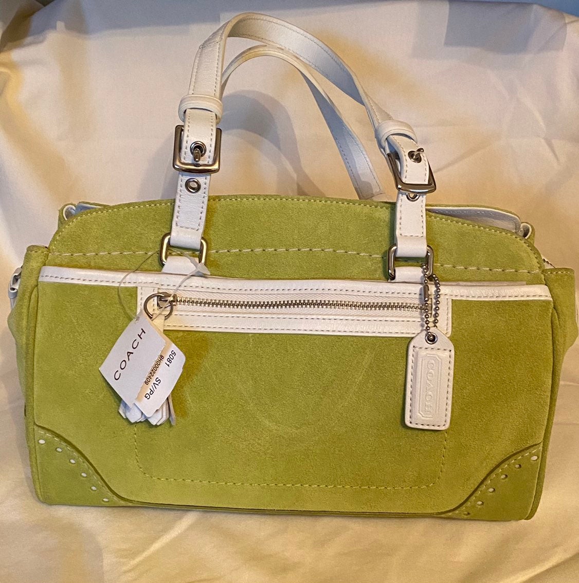 Rare Coach Suede/leather satchel NWT