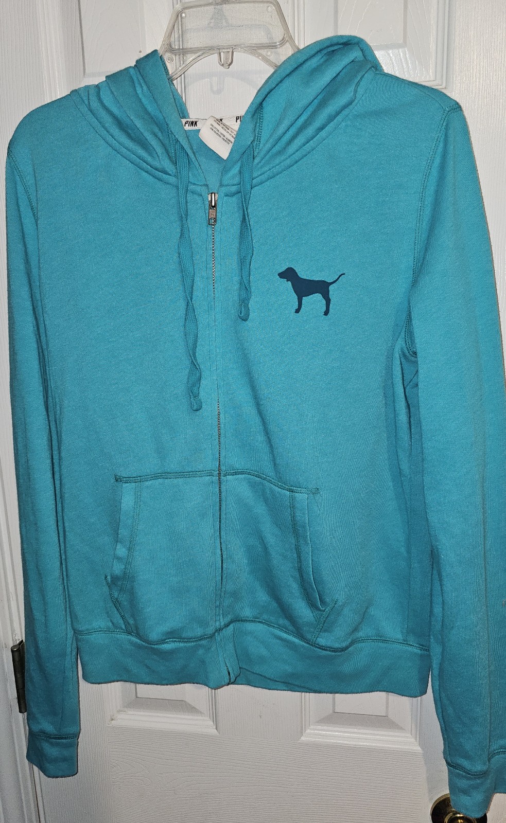 VS Pink Blue zip up hoodie Large