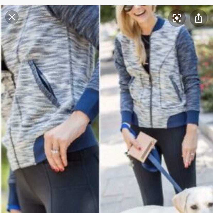 NWOT-Athleta Bombastic Jacket Heather Bl
