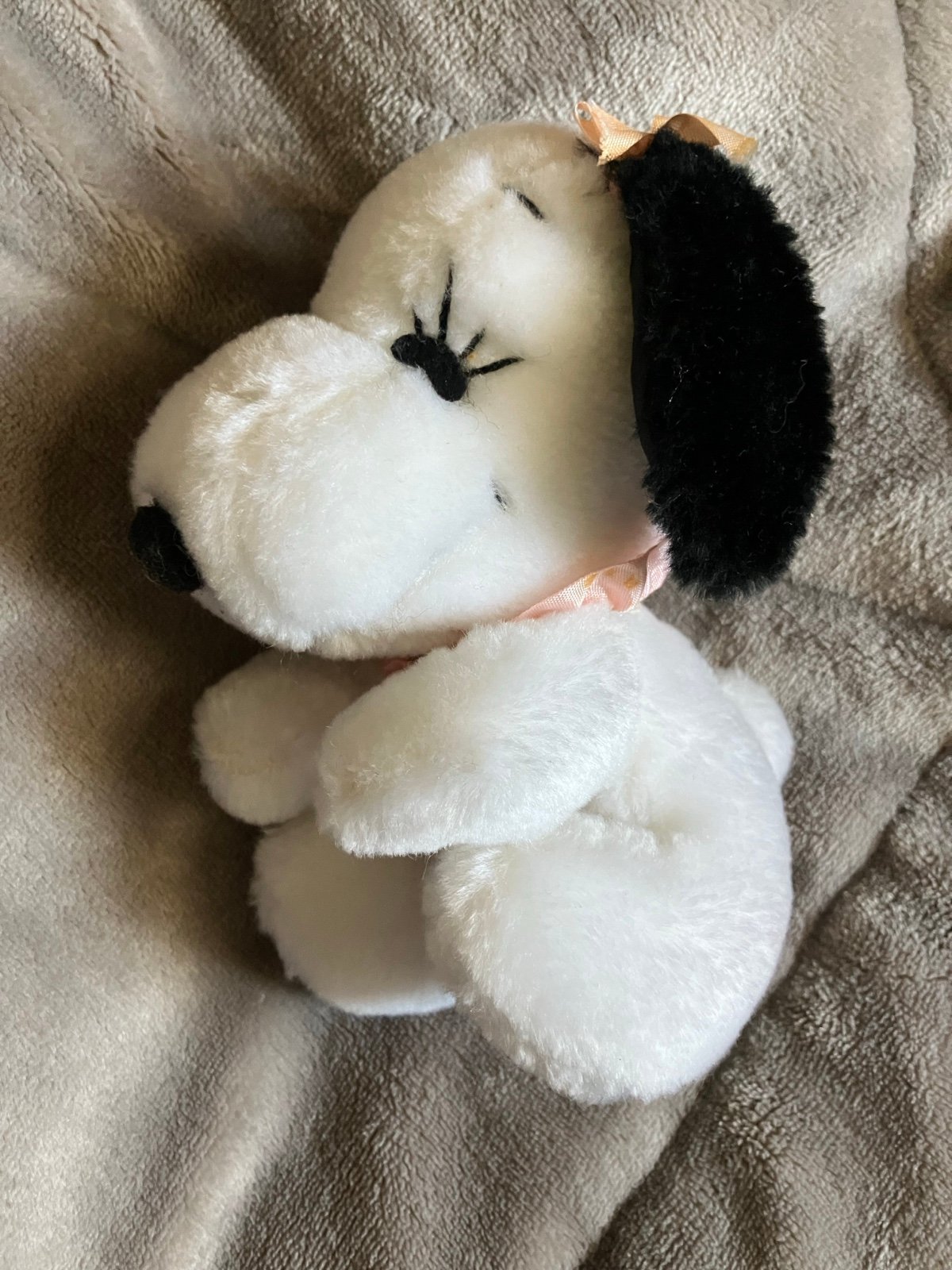 Vintage Peanuts Belle Snoopy's Sister Bean Doll w/ Tag Beagle Soft Plush Toy tag